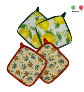 Pot holders of Recycled Fabric from Italy