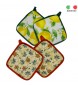 Pot holders of Recycled Fabric from Italy